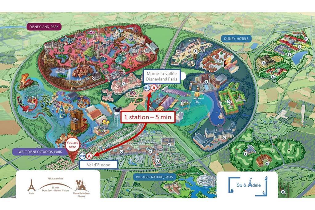 Studio Emotion 4P - Train Station 200M - Disneyland Paris 5 Min Μοντεβρέν Εξωτερικό φωτογραφία